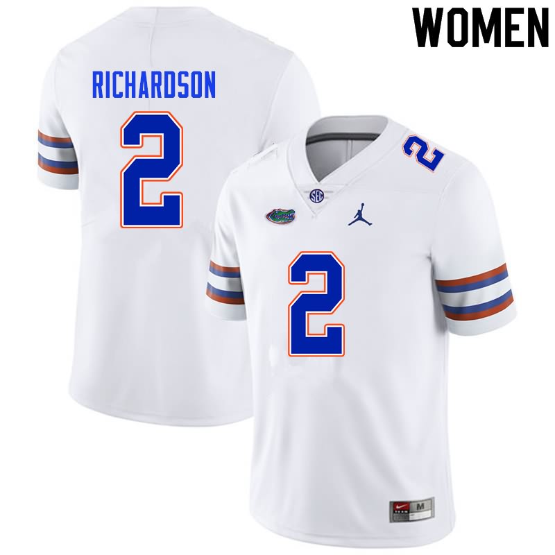 NCAA Florida Gators Anthony Richardson Women's #2 Nike White Stitched Authentic College Football Jersey QNR1864BN